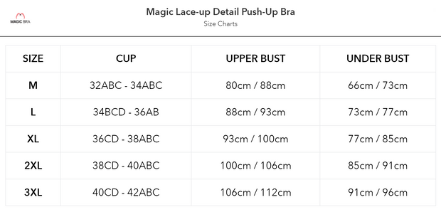 Magic Lace-up Detail Push-Up Bra