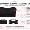 Magic Strapless Seamless Push Up Side Closure Bra
