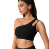 Magic Asymmetric One Shoulder Sports Bra | Breathable Removable Pads - Magic Bra