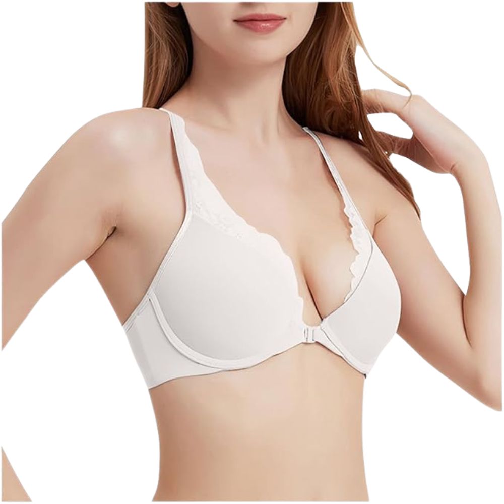 Magic Lace Trim Front Closure Push - Up Bra - Magic Bra
